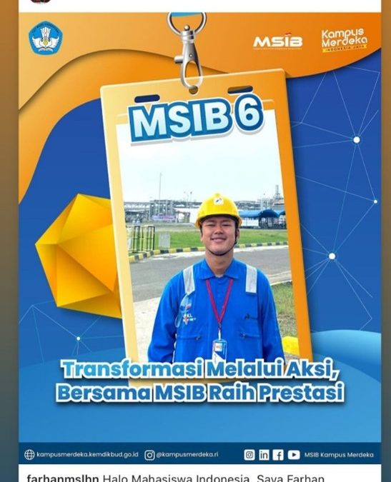 Mahasiswa Teknologi Rekayasa Kimia Industri Lolos Magang Merdeka Bersertifikat Batch 6 (MSIB BATCH 6) Kemendikbudristek