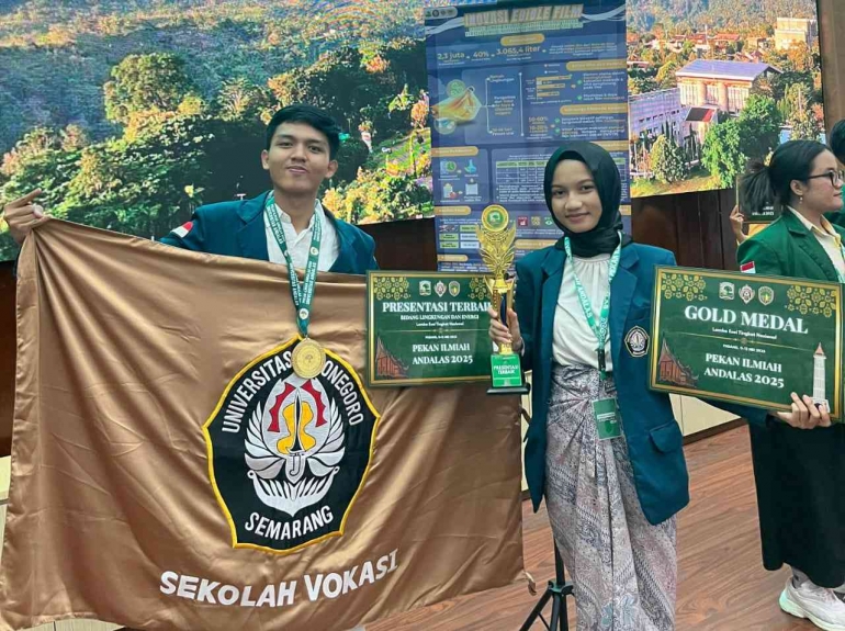 Inovasi Kemasan Ramah Lingkungan Berbasis Mikroalga Antarkan Mahasiswa UNDIP Raih Emas dan Best Presentation di Ajang Nasional 2025